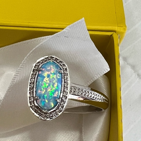 NWOT RARE & Retired Kendra Scott Erica Bracelet Ice Blue Opal & Silver GORGEOUS! - Picture 12 of 13